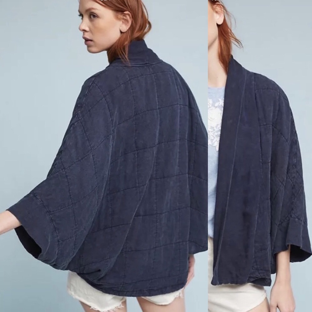 Anthro Saturday Sunday Quilted Kimono Cocoon - Picture 1 of 5